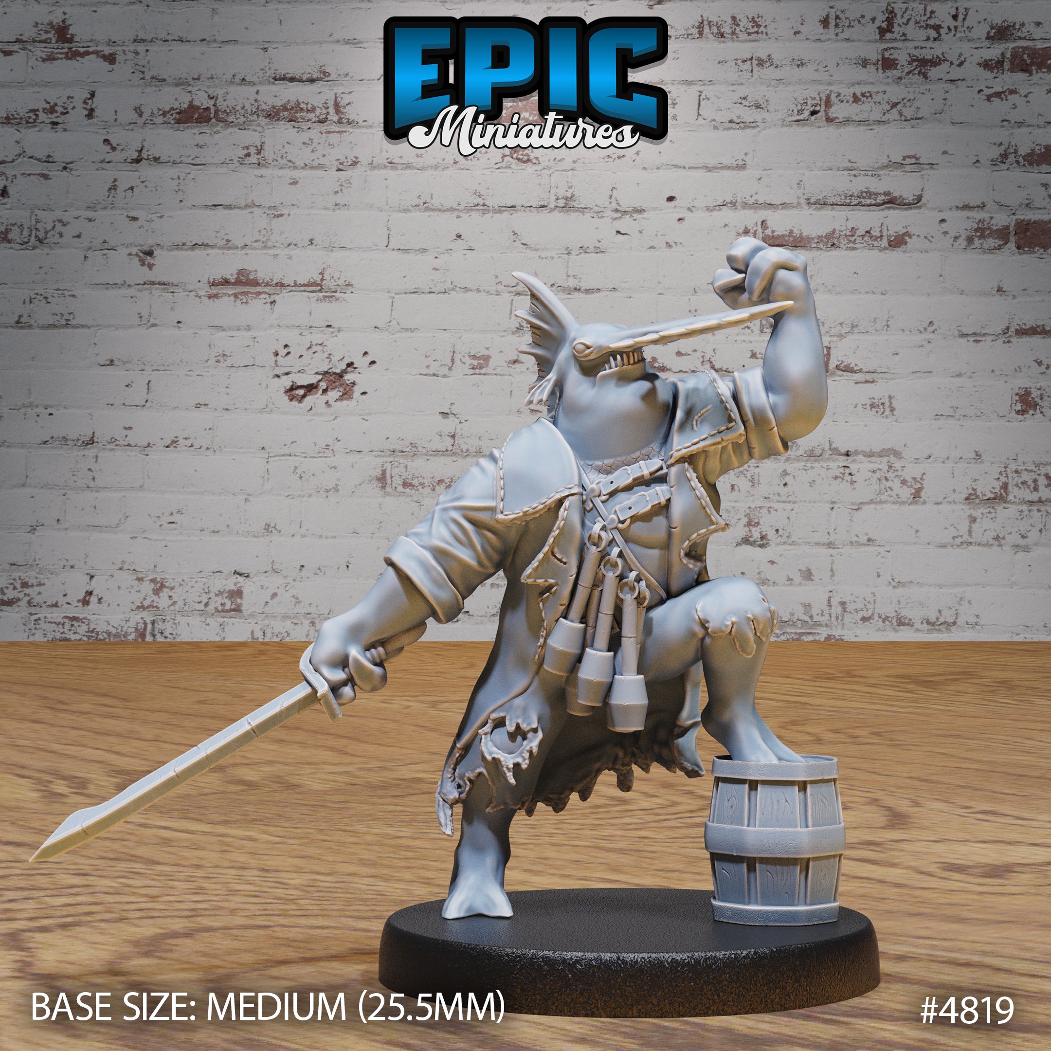 Sawhead Pirate Victory / Sawfish Crew / Cursed Corsair Commander / Male Water Bandit / Ship Master / Sea Shark Human Hybrid / Underwater Fighter / Brave Warrior / Ocean Encounter